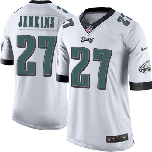 Men's Limited Malcolm Jenkins Nike Jersey White Road - #27 NFL Philadelphia Eagles